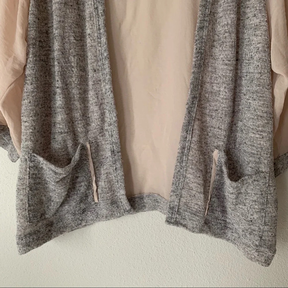 Silence and Noise mixed media sheer cardigan M - Picture 2 of 6
